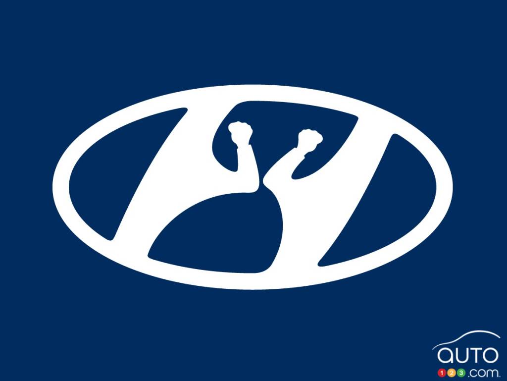 Hyundai's temporary logo